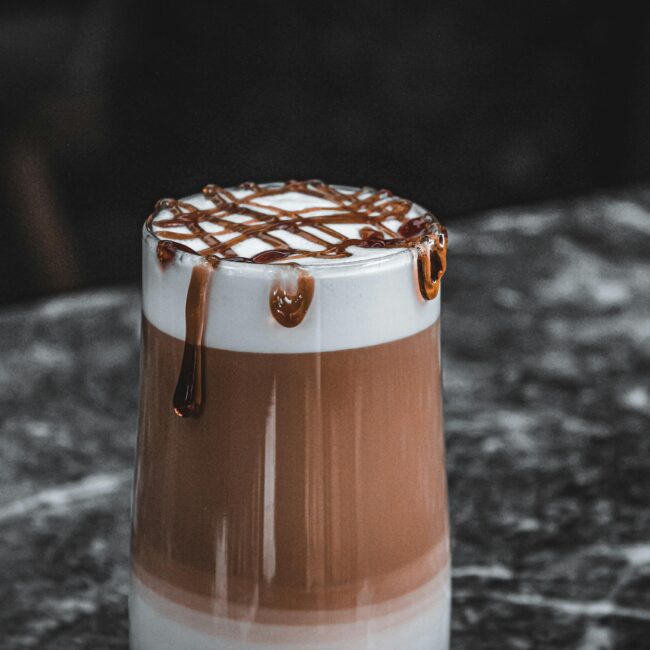 Delicious Coffee with Cream and Chocolate